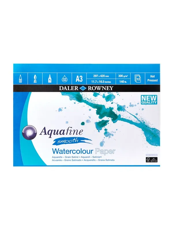 Daler-Rowney Aquafine HP 12 Sheets 300G A3