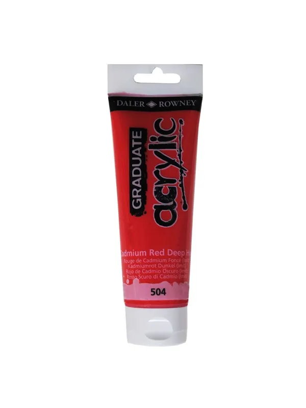 Daler-Rowney Graduate Acrylic 120 ml Cadmium Red Deep Hue