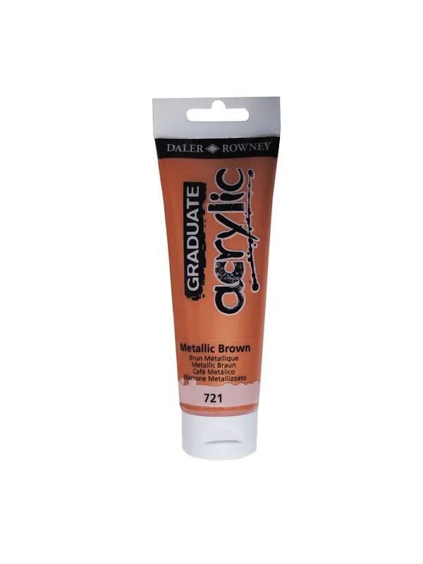 Daler-Rowney Graduate Acrylic 120 ml Metallic Brown