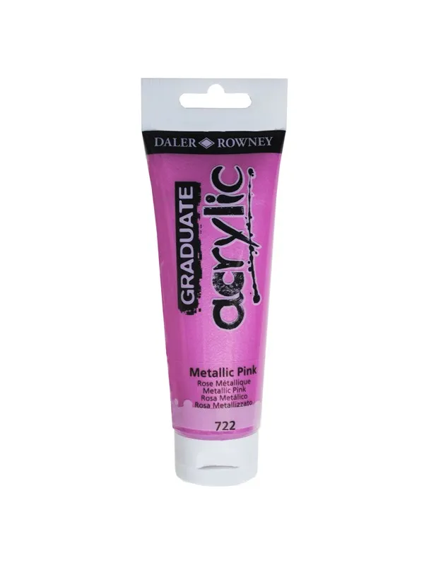 Daler-Rowney Graduate Acrylic 120 ml Metallic Pink