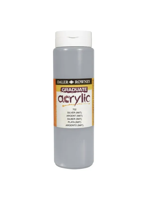 Daler-Rowney Graduate Acrylic 500 ml Silver Imit