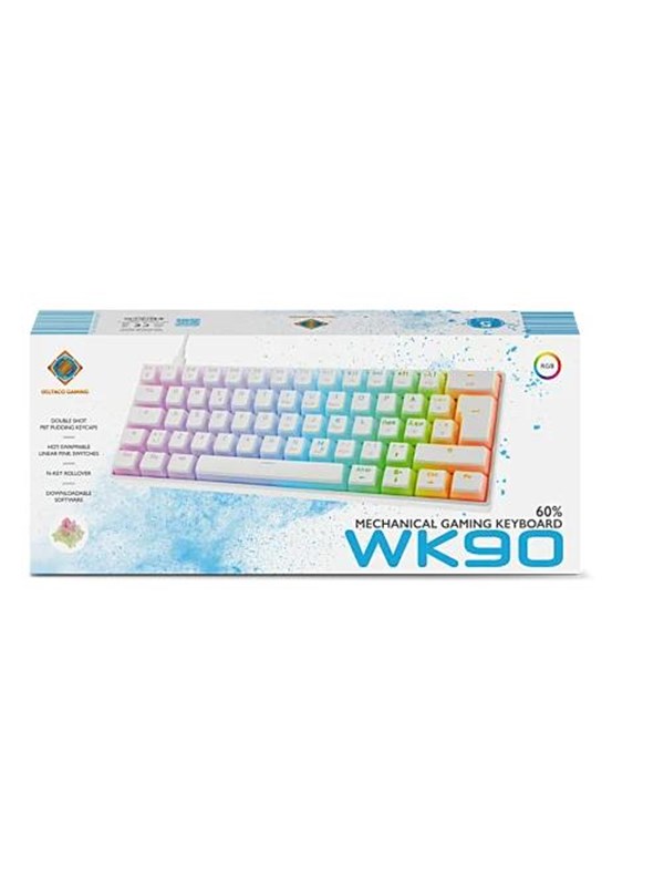 Deltaco GAMING WK90 Mechanical Keyboard - Gamingtastatur - Hvit