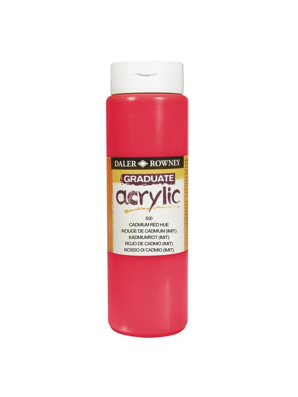 Daler-Rowney Graduate Acrylic 500 ml Cadmium Red Hue