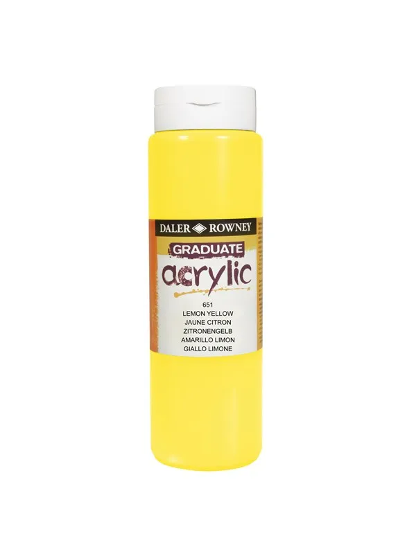 Daler-Rowney Graduate Acrylic 500 ml Lemon Yellow