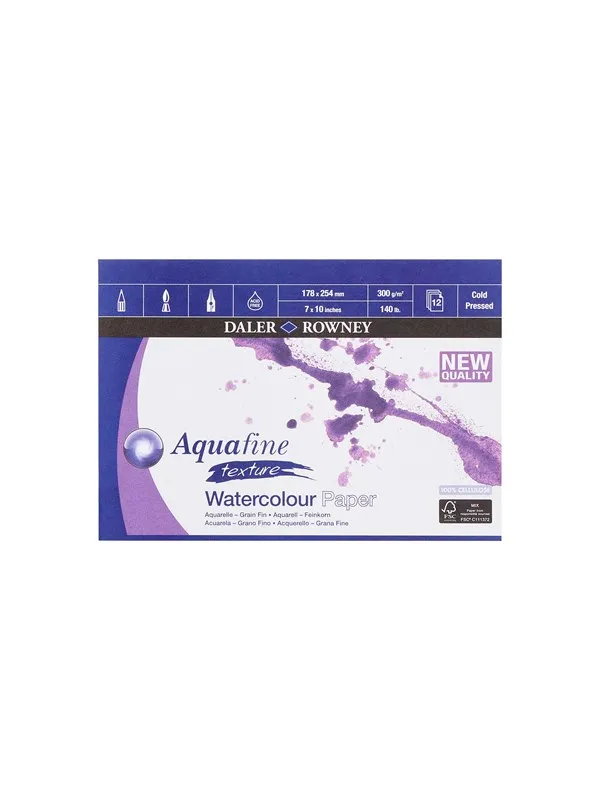 Daler-Rowney Aquafine CP Pad 12 Sheets 300G 10x7"