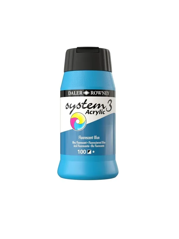 Daler-Rowney System3 500 ml Fluorescent Blue