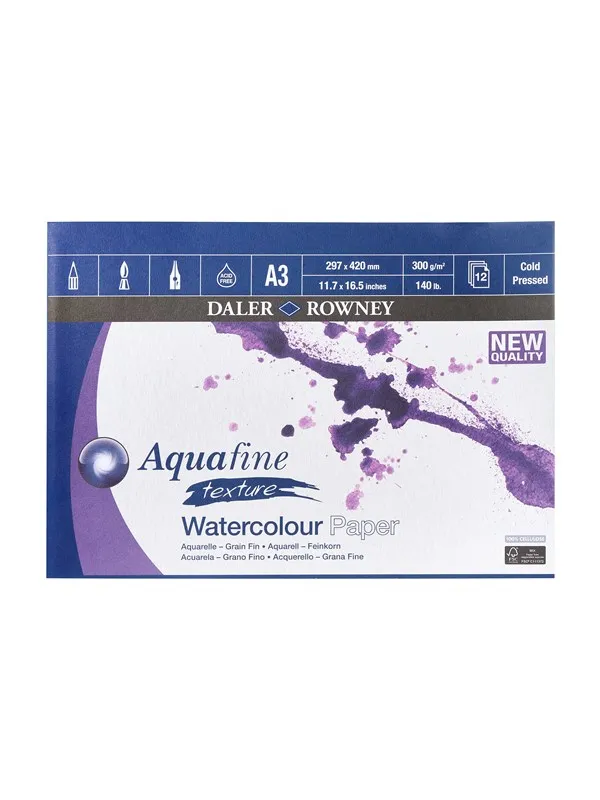 Daler-Rowney Aquafine CP Pad 12 Sheets 300G A3