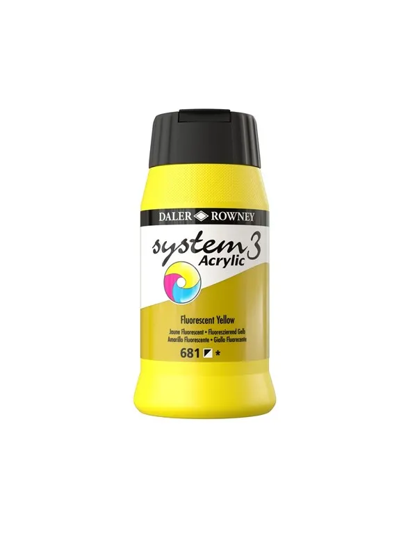 Daler-Rowney System3 500 ml Fluorescent Yellow