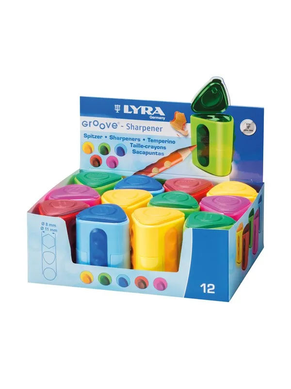 Lyra Groove Plastic Sharpener 12-pack