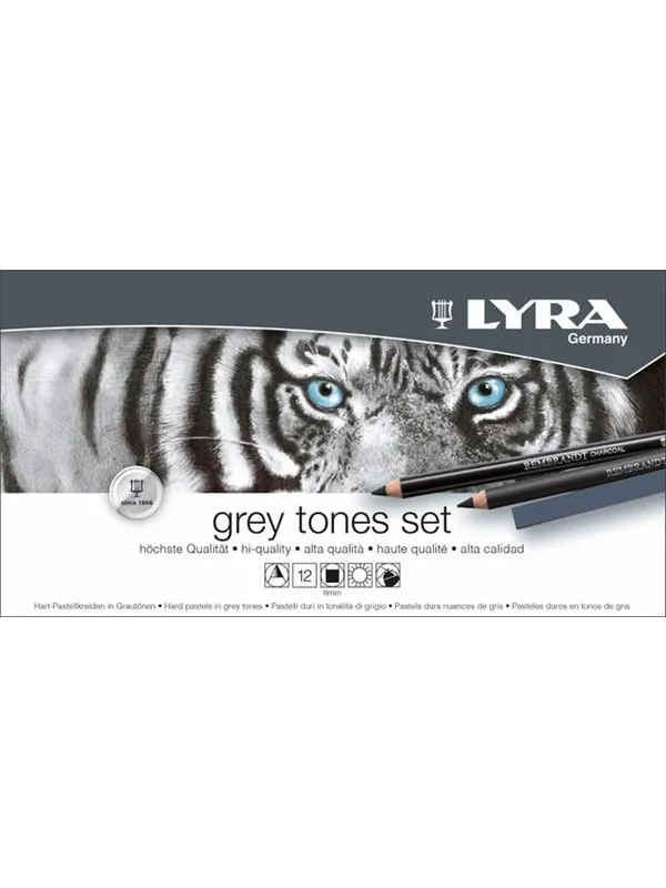 Lyra Hard Pastel Grey Tones Set 12 pcs