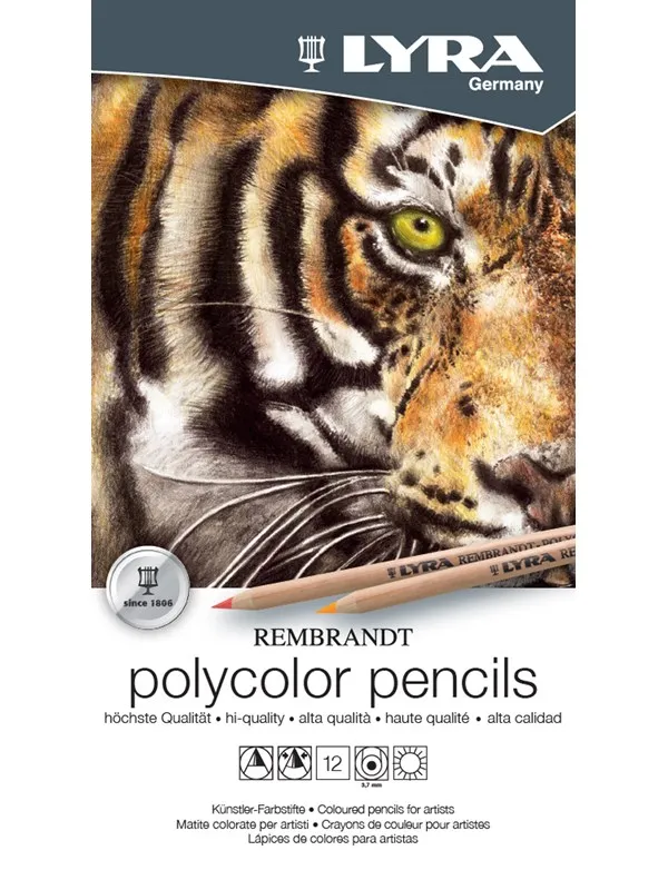 Lyra Rembrandt Polycolor Tin Box 12 pcs