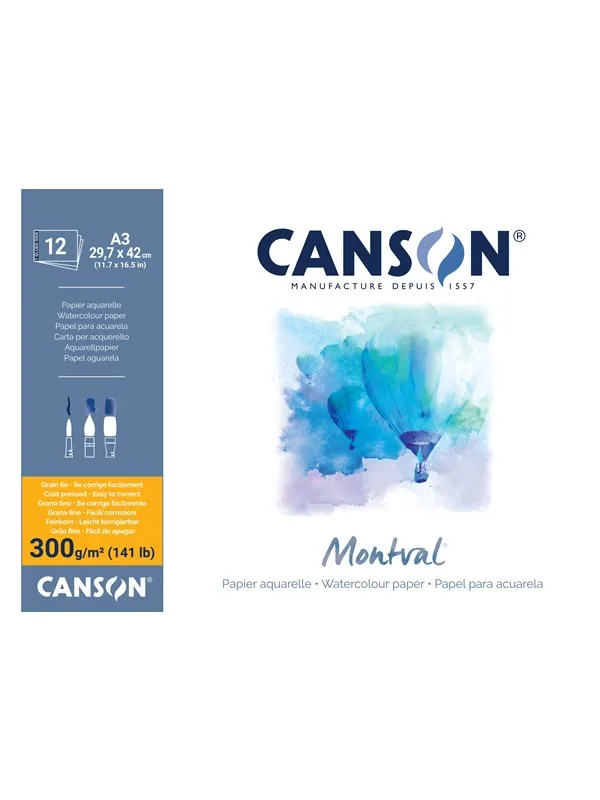 Canson Montval CP A3 300G Pad 12 SH