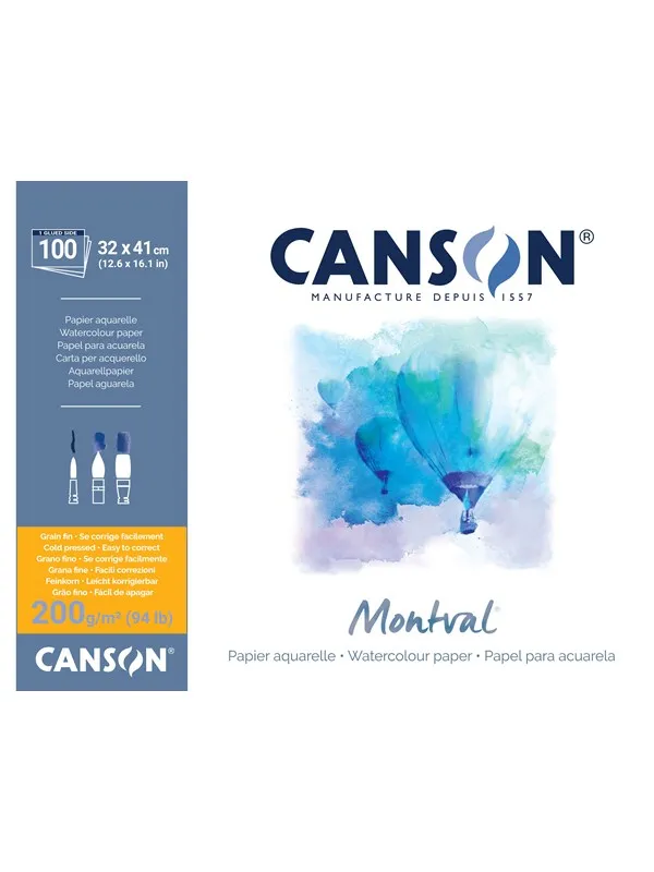 Canson Montval CP 32x41 cm 200G Pad 100 SH