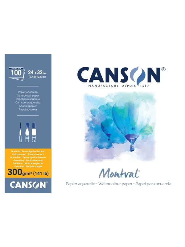 Canson Montval CP 24x32 cm 300G Pad 100 SH