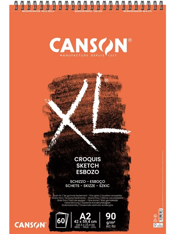 Canson XL Croquis FG A2 90G Spiral 60 SH