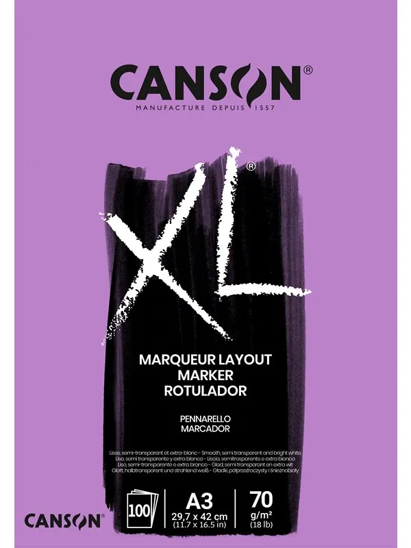 Canson XL Marker VS A3 70G Pad 100 SH