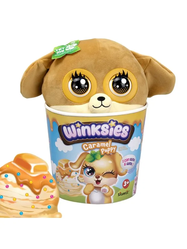 Silverlit Winksies Caramel Puppy Interactive Plush Toy