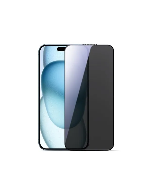 Joyroom JR-MLG0282 2.5D Dustproof Privacy Tempered Glass with Black Frame for iPhone 15 Plus/16 Plus