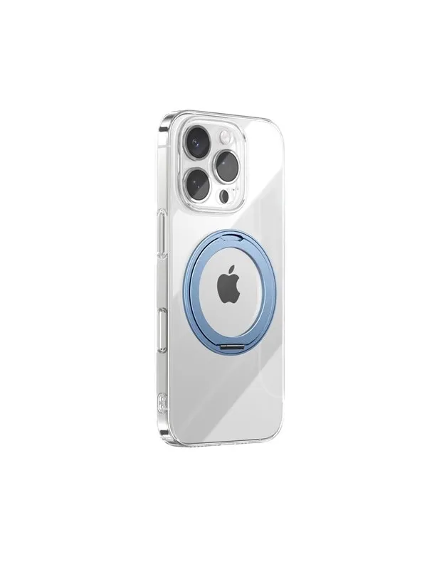 Joyroom JR-16JL6 Case for iPhone 16 Pro Max Ultra-Thin MagSafe Compatible with 360° Ring Stand - Blue