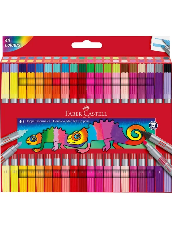 Faber-Castell Double fibre-tip pen set 40x