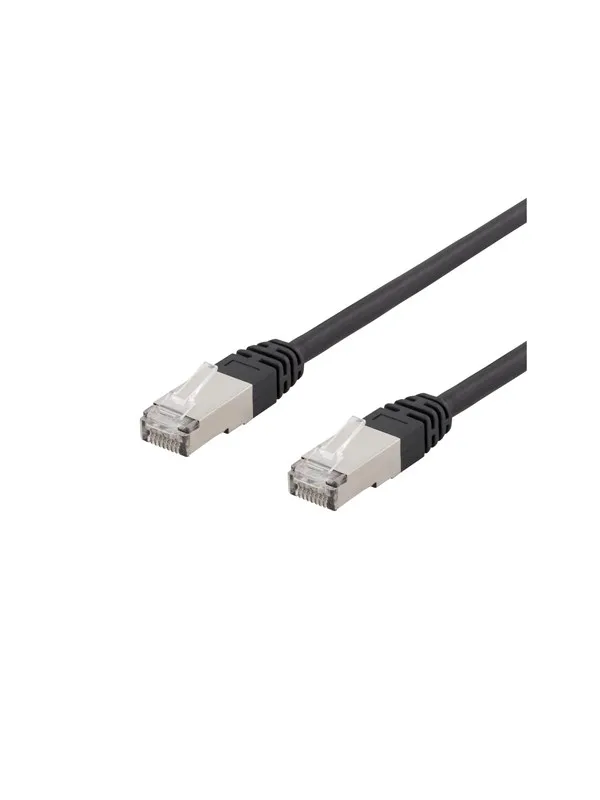 Deltaco patch cable - 1 m - black - Svart - 1meter