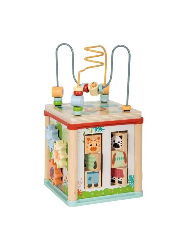 Small Foot - Wooden Motor Skills Cube - Jungle Friends