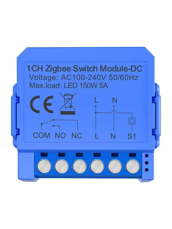 Avatto 1-Channel ZigBee Switch Module with Voltage-Free Contact - ZWSM16-DC32V-1