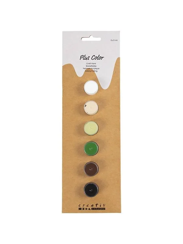 Creativ Company - Plus Color Acrylic Paint Natural Colors - 6x5ml.