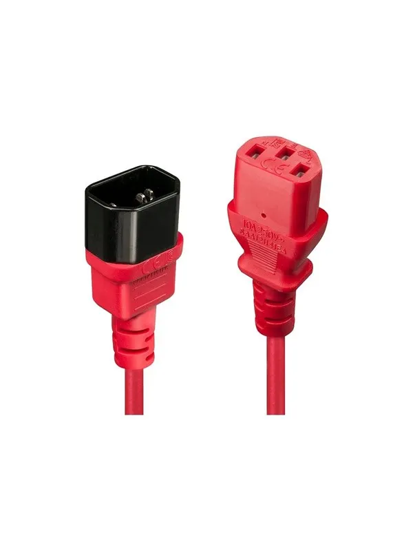 Lindy - power extension cable - power IEC 60320 C13 to IEC 60320 C14 - 1 m