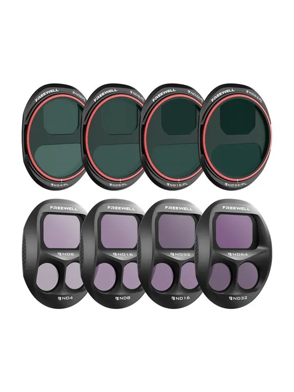 Freewell AllâDay ND/PL Filter Setâ¯8pcs - DJI Mavicâ¯4â¯Pro