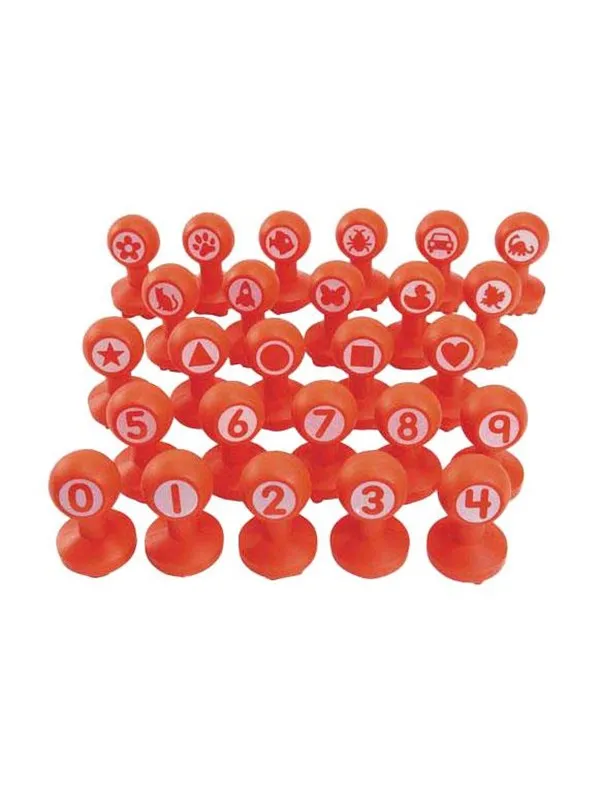 Colorations - Shapes & Numbers Clay Stamps 26pcs.