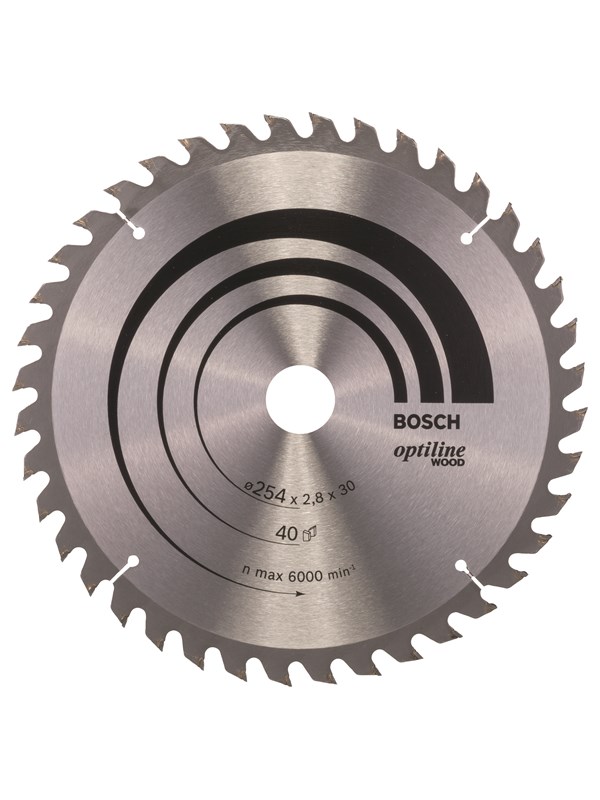 Bosch Sirkelsagblad Optiline Wood 254 x 30 x 2,8 mm, 40