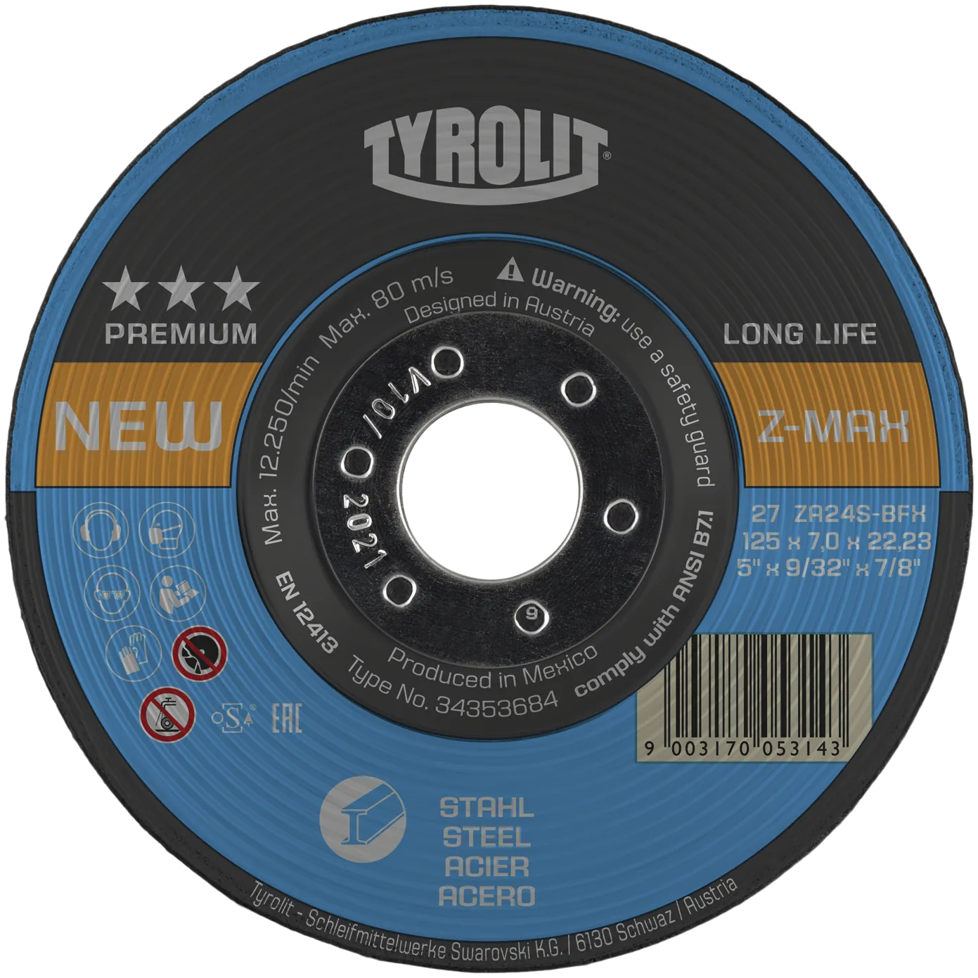 Skrubbskive Premium 27E ø178×4 ZA24S-BFX