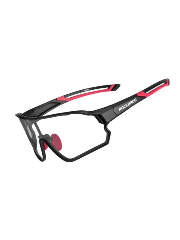 Rockbros 10135 photochromic UV400 cycling glasses - black and red