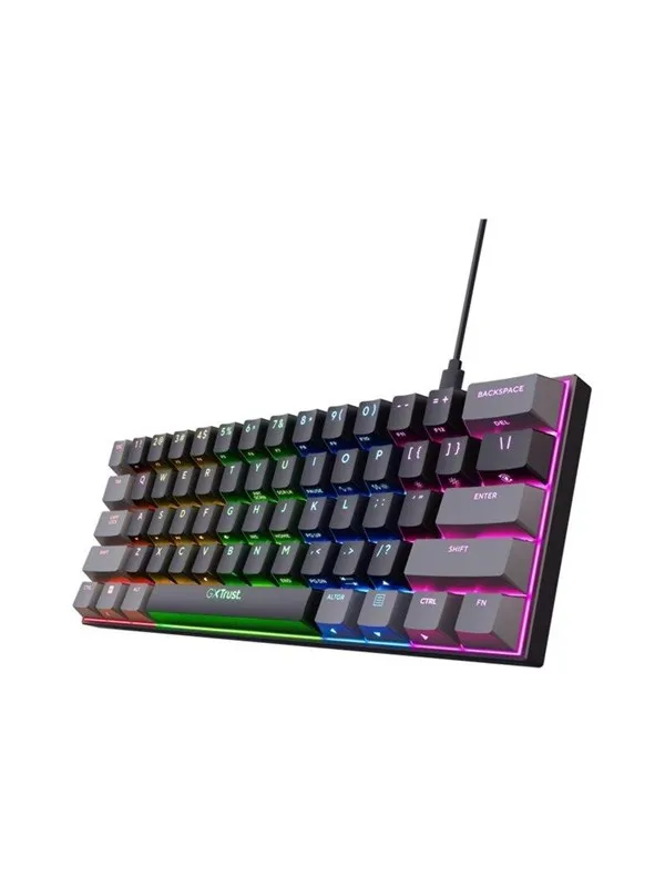 Trust GXT867 ACIRA 60% - Gamingtastatur - Nordisk - Svart