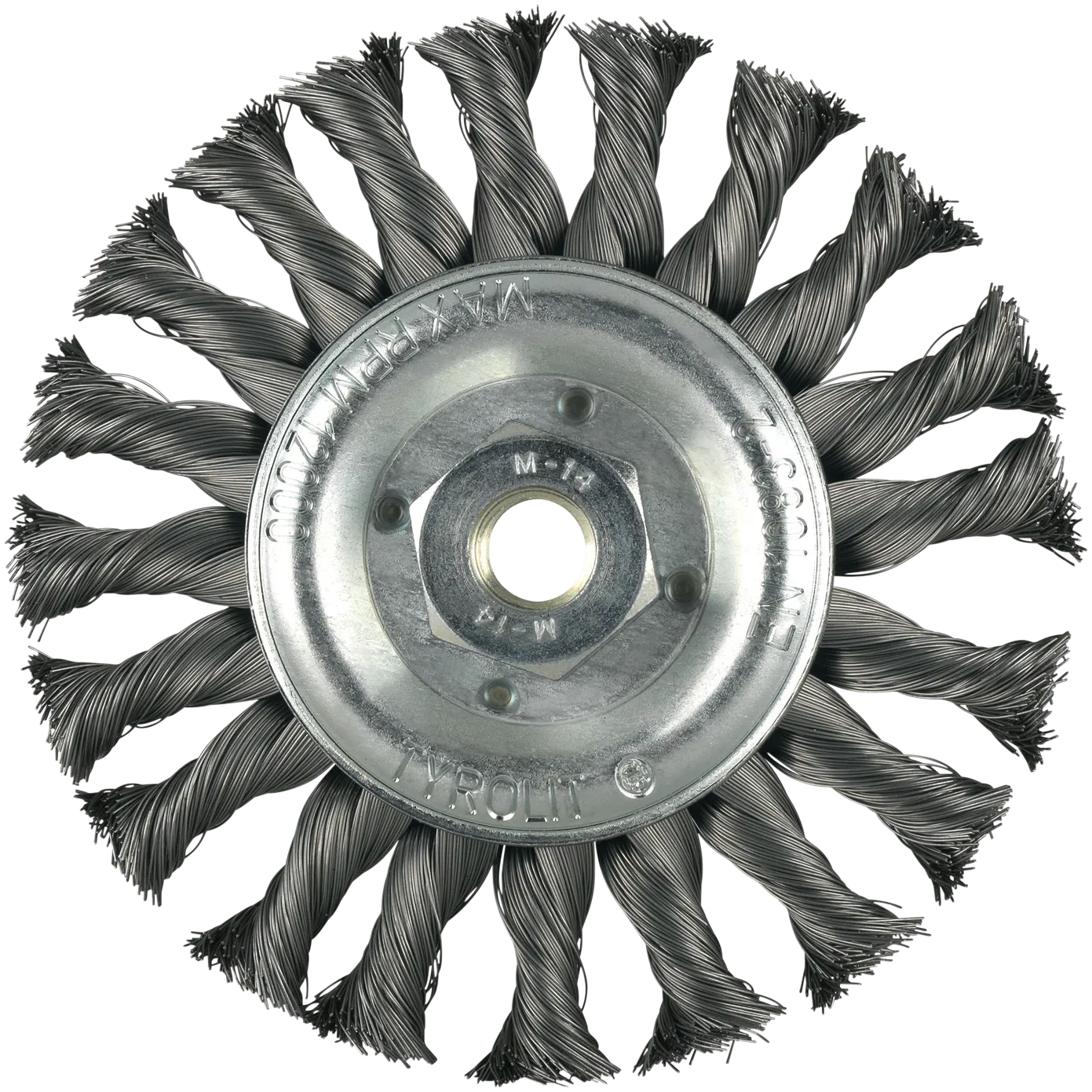 Rundstålbørste 1RDZ 125×12×25×M14 E0,35INOX