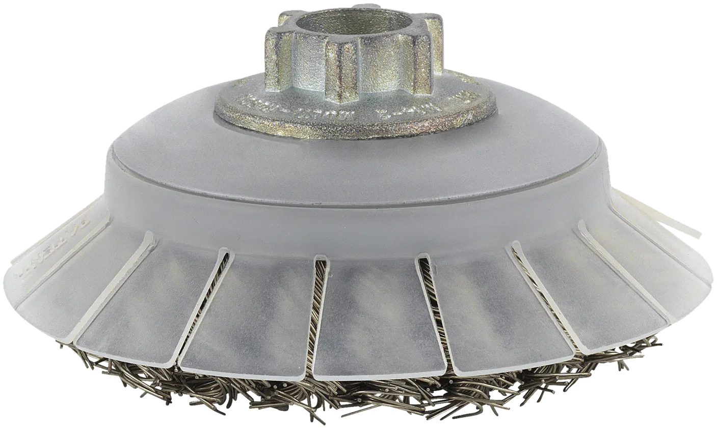 Kjeglestålbørste 28KDZ 100×20×M14-2 E0,5INOX SHIELD