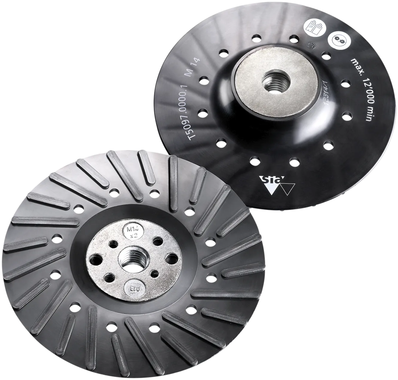 Bakskive til fiberplate 125×5/8" turbo