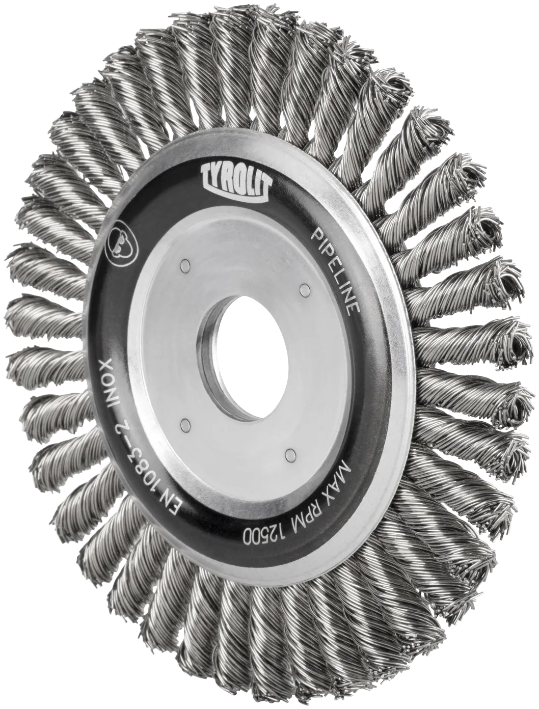 Rundstålbørste 1RDZ 150×6×25×22,2 E0,5INOX PIPELIN
