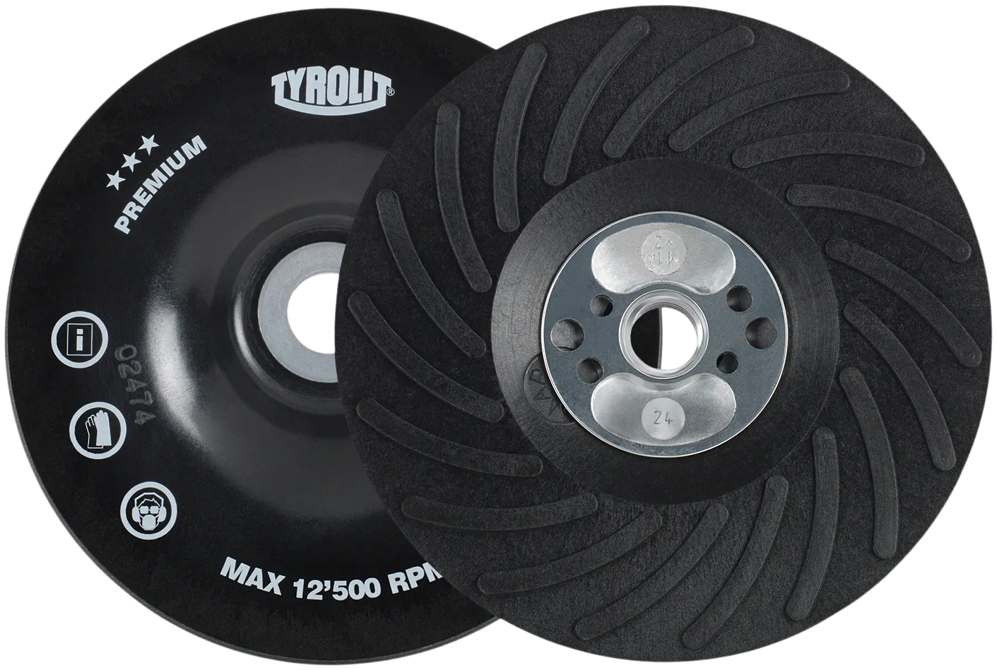 Bakplate til fiberdisk 115×22 M14 uni hard