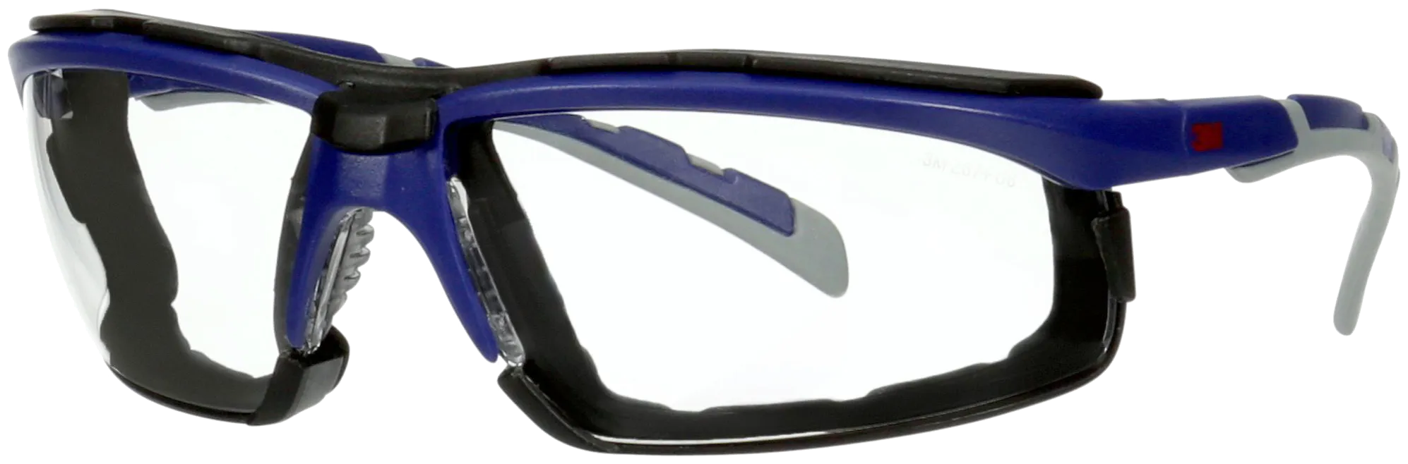 Solus 2000 beskyttelsesbrille grå/blå-grønn innfatning klart glass
