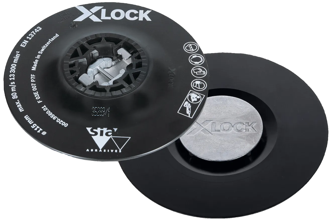 Bakplate for fiberplate ø125 X-Lock, myk