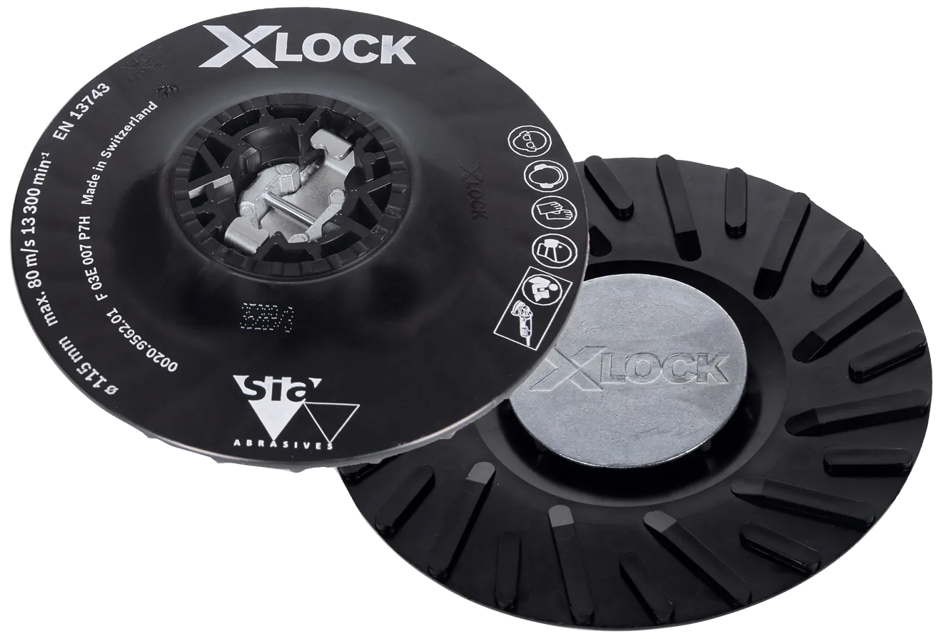 Bakplate for fiberskive Ø125 X-Lock, medium