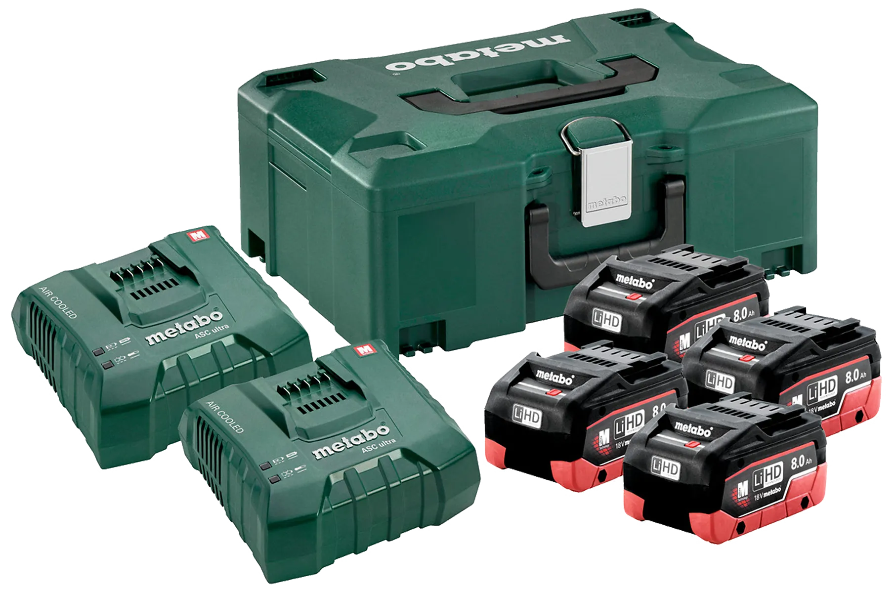 Batterisett med 4×18V/5,5Ah LiHD + lader ASC145 Duo