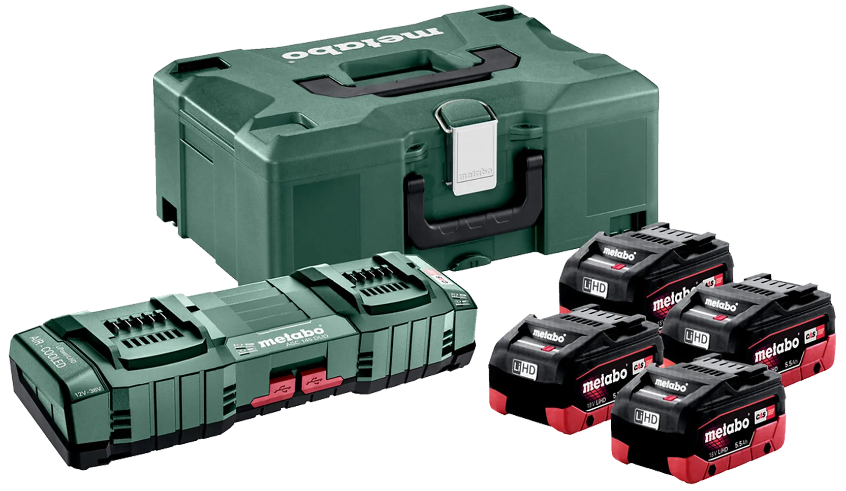 Batterisett med 4×18V/5,5Ah LiHD + lader ACS145 Duo
