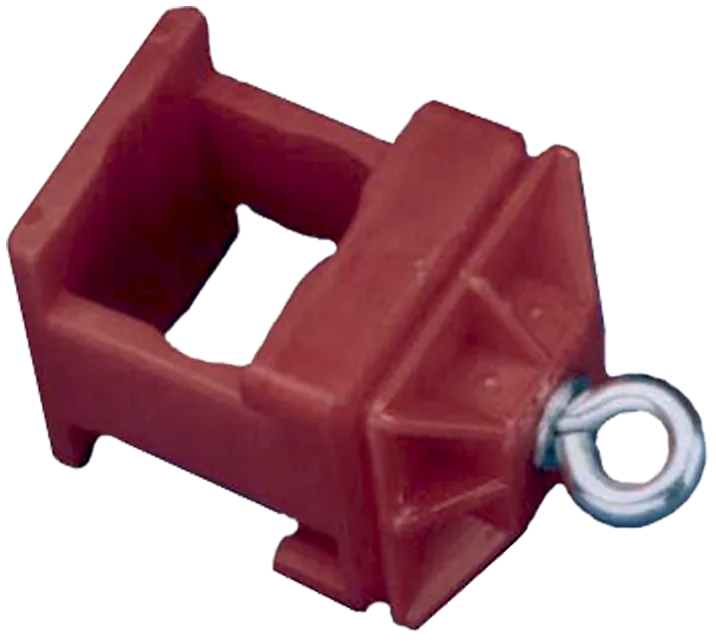Skilteklemme rød t/ø42mm og 40×40mm skilterør