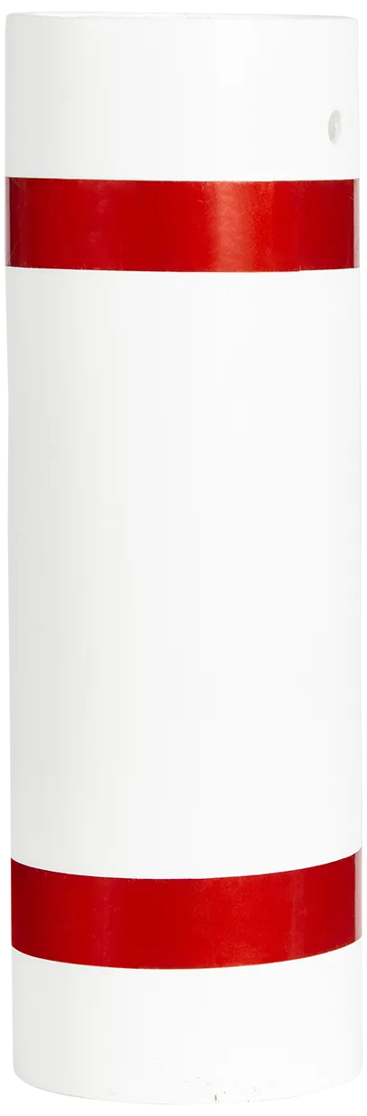 Langgodsmarkør med snor, ø10×30cm hvit med refleks