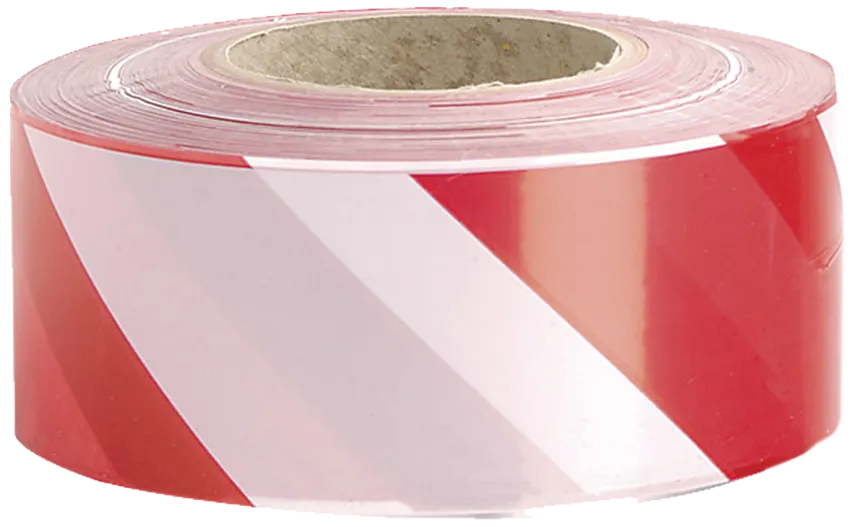 Avsperringsbånd HDPE plast rød/hvit 7cm×500m