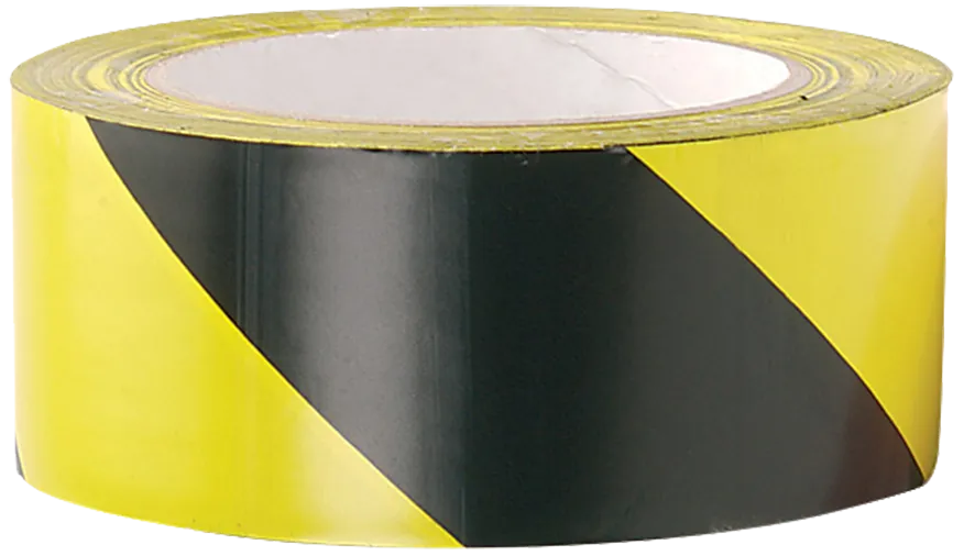 Avsperringsbånd HDPE plast gul/svart 7cm×500m