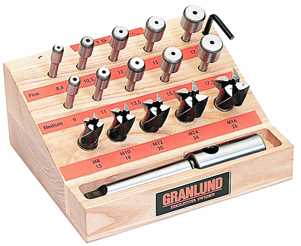 Granlund gjengeborssett 1D M8-M16